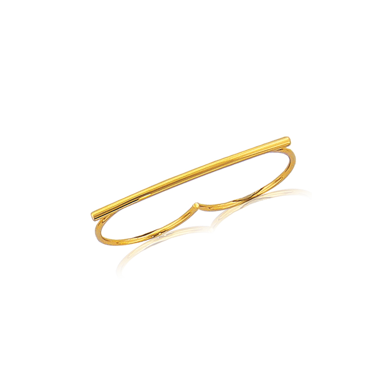 Bague double plaqué or 