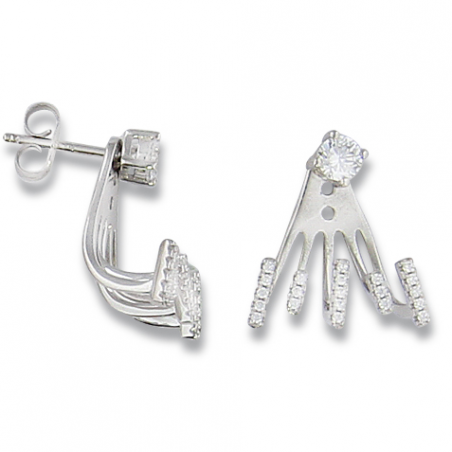 Boucle d'oreille argent oxyde 