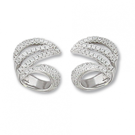 Boucles d'oreilles argent oxyde