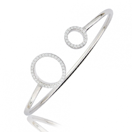 Bracelet rigide argent oxyde 