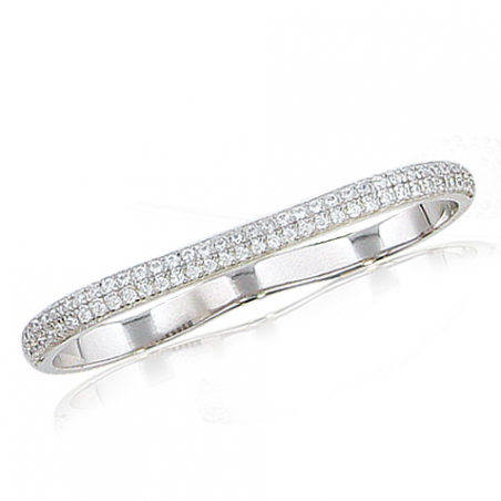 Bague double argent oxyde