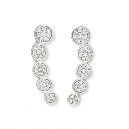 Boucle d'oreille argent oxyde 