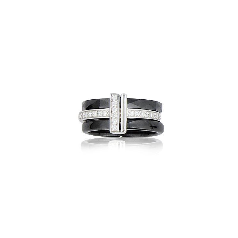 Bague argent céramique oxyde