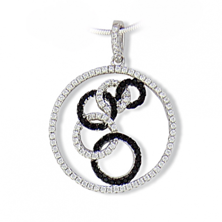 Pendentif argent oxyde