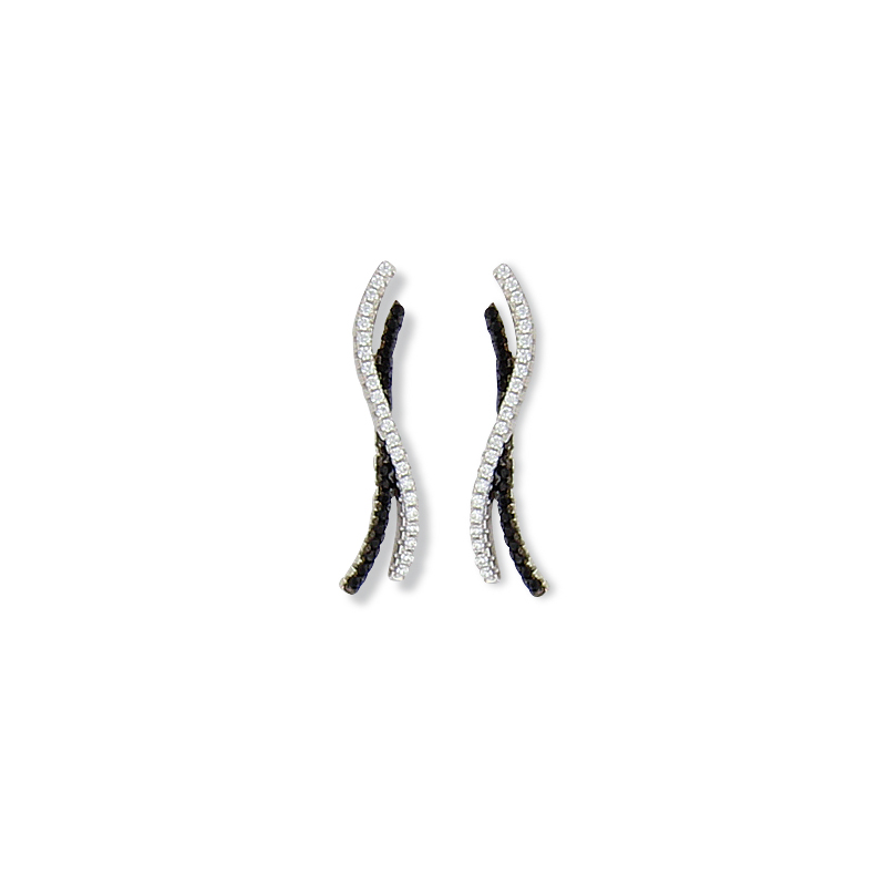 Boucle d'oreille argent oxyde 
