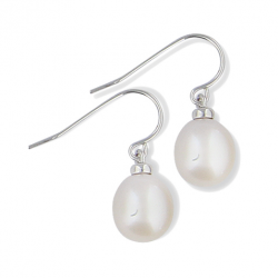 Boucle d'oreille argent perle de culture eau douce