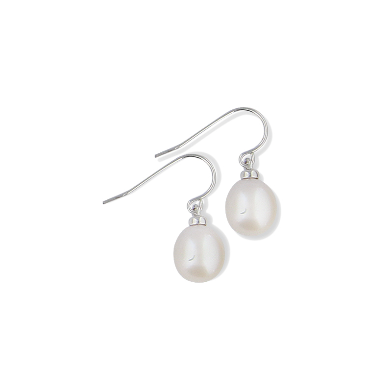 Boucle d'oreille argent perle de culture eau douce