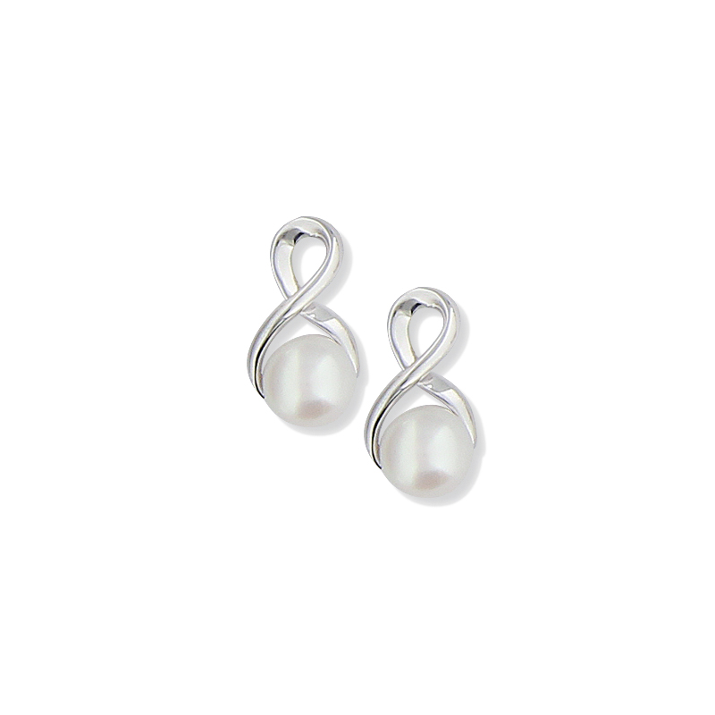 Boucle d'oreille argent perle eau douce