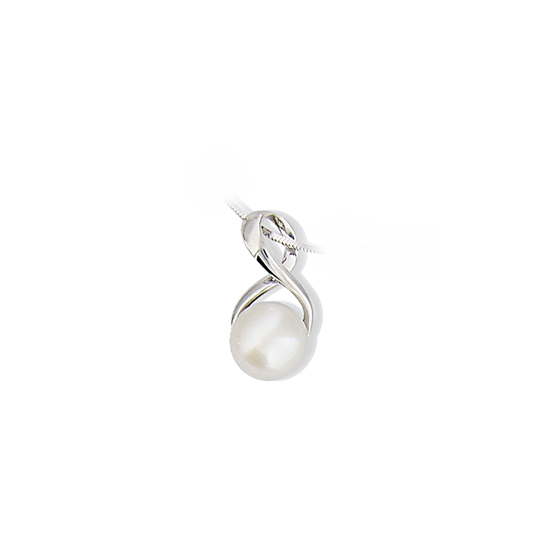 Pendentif argent perle eau douce