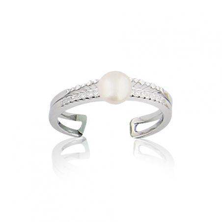 Bague argent perle eau douce oxyde