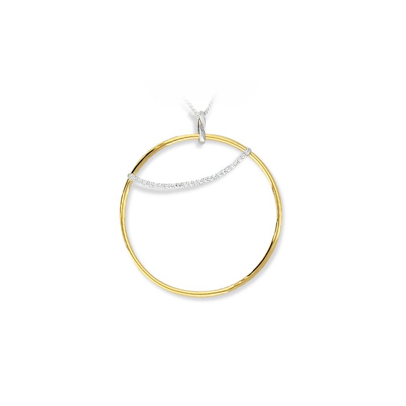 Pendentif argent 2 tons oxyde