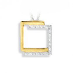 Pendentif argent 2 tons oxyde