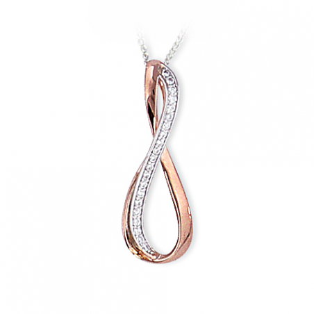 Pendentif argent 2 tons oxyde