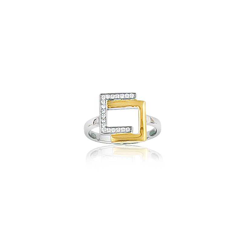 Bague argent 2 tons oxyde