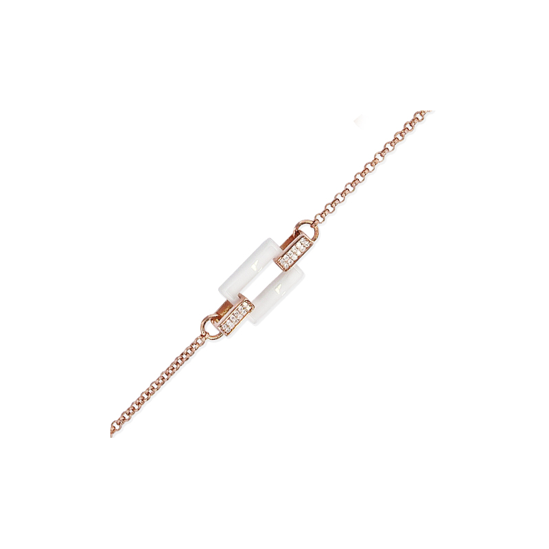 Bracelet argent céramique oxyde