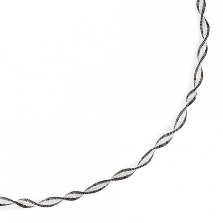 Collier argent 2 tons en 45 cm