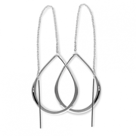 Boucle d'oreille argent pendante 