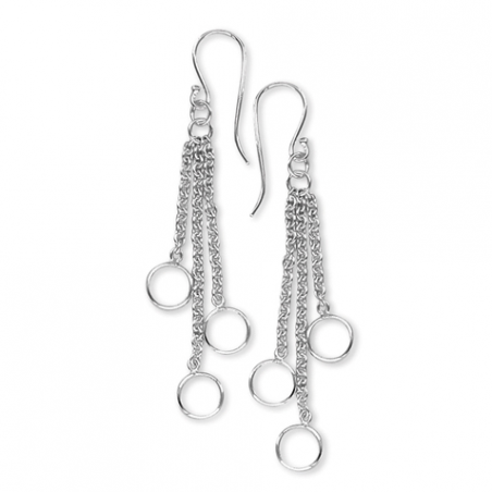 Boucle d'oreille argent pendante 