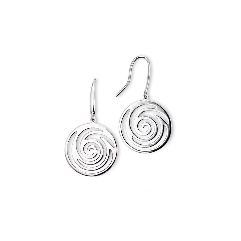 Boucles d'oreilles Argent pendant spirale