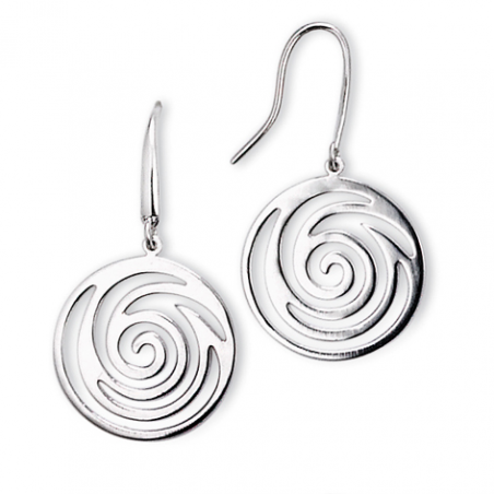 Boucles d'oreilles Argent pendant spirale