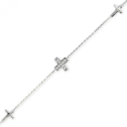 Bracelet argent oxyde en 16 cm (mise en longueur 19 cm)