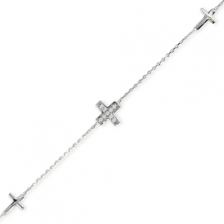 Bracelet argent oxyde en 16 cm (mise en longueur 19 cm)