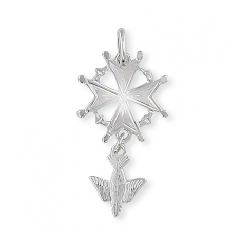 Croix argent Huguenotte