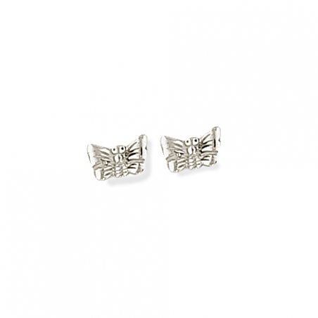 Boucle d'oreille argent papillon