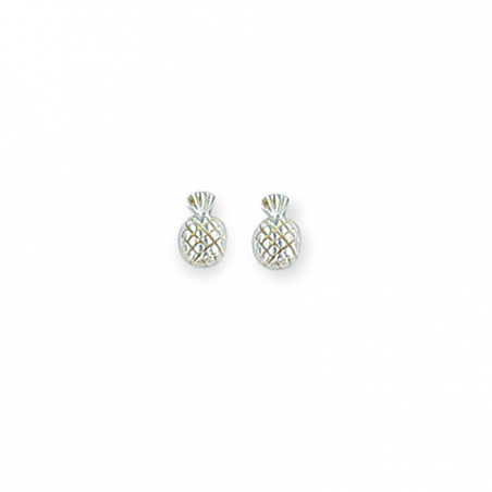 Boucle d'oreille argent enfant ananas