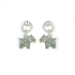 Boucle d'oreille argent enfant chien