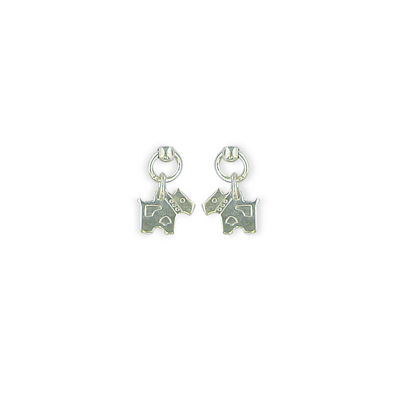 Boucle d'oreille argent enfant chien