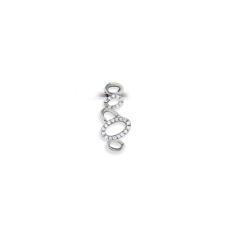 Pendentif acier cristal