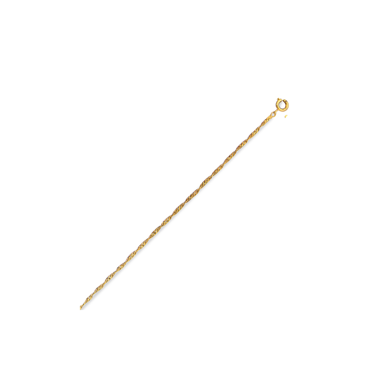 Chaîne plaqué or maille torsadée en 45 cm