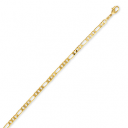 Chaîne plaqué or maille cheval alternée en 45 cm