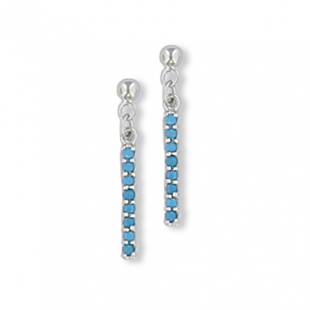 Boucles d'oreille argent oxyde turquoise