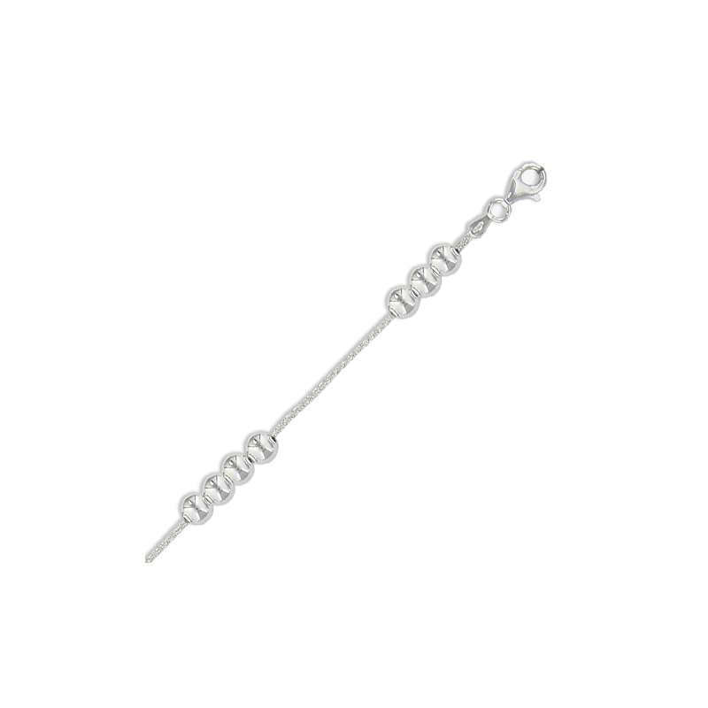 Bracelet argent boules en 19 cm