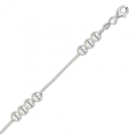 Bracelet argent boules en 19 cm