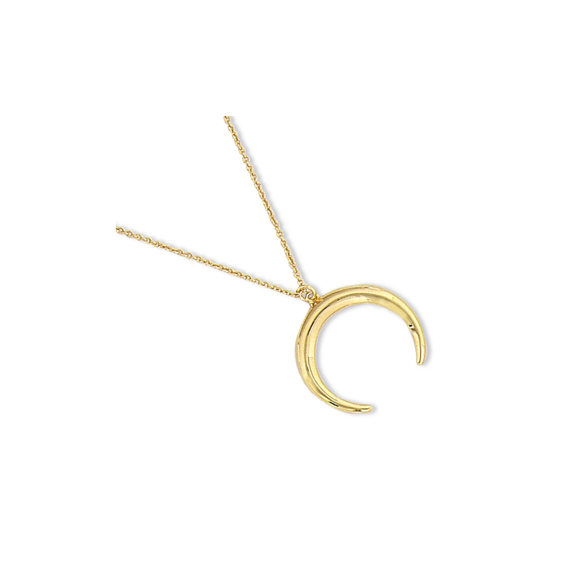 Collier plaqué or lune en 40 cm (mise en longueur 42/44 cm)