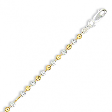 Bracelet argent boule en 18 cm