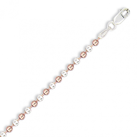 Bracelet argent boule en 18 cm