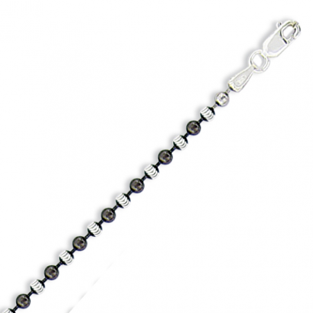 Bracelet argent boule en 18 cm