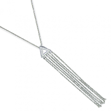 Collier argent oxyde en 40 cm (42/44 cm)