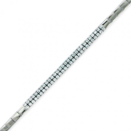 Bracelet argent oxyde en 21 cm (mise en longueur 16 cm)