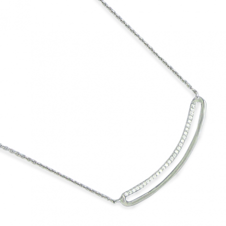 Collier argent oxyde en 40 cm (42/44 cm)