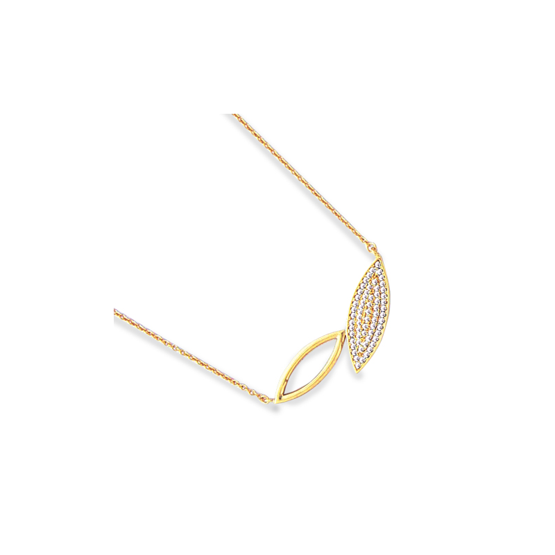 Collier plaqué or oxyde en 40 cm (mise en longueur 42/44 cm)