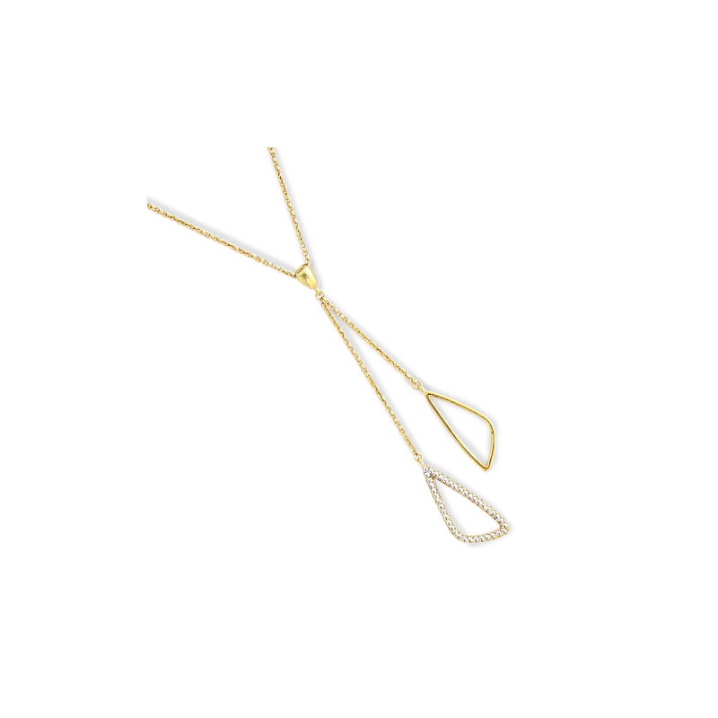 Collier plaqué or oxyde en 40 cm (mise en longueur 42/44 cm)