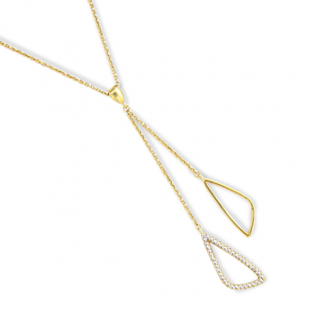 Collier plaqué or oxyde en 40 cm (mise en longueur 42/44 cm)