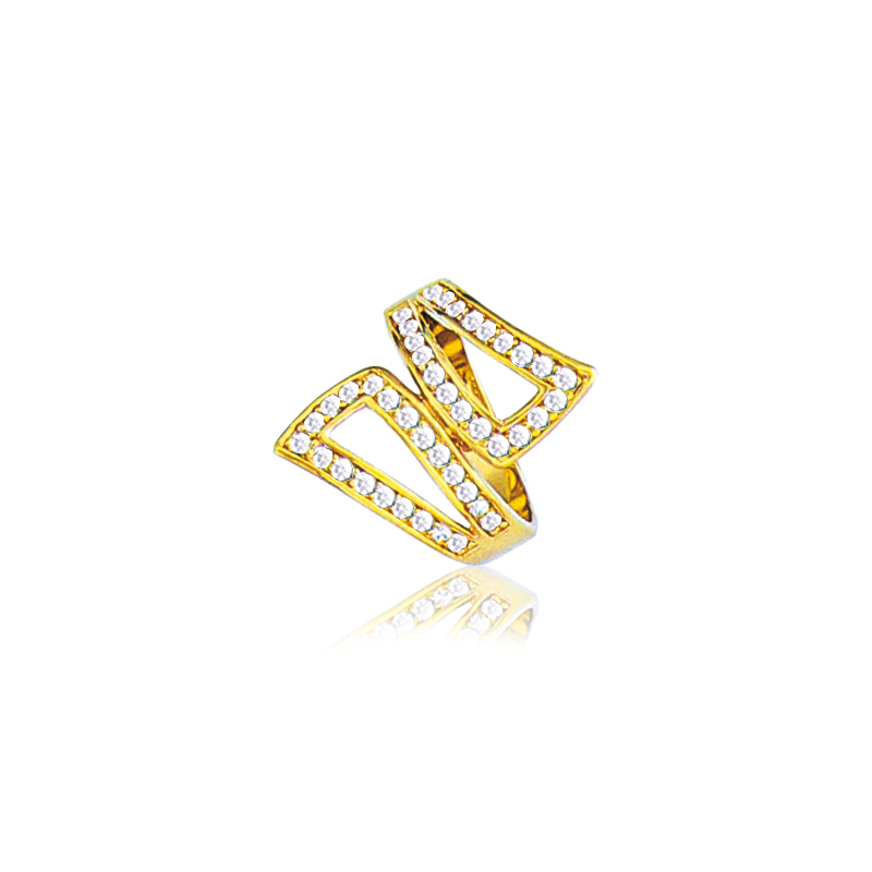 Bague plaqué or oxyde T 52 à 62 de 2 en 2
