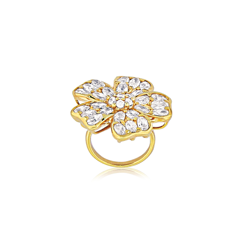 Bague plaqué or oxyde T50-52-54-56-60