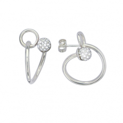 Boucles d'oreilles argent strass